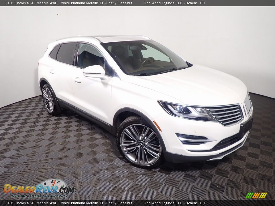 2016 Lincoln MKC Reserve AWD White Platinum Metallic Tri-Coat / Hazelnut Photo #4