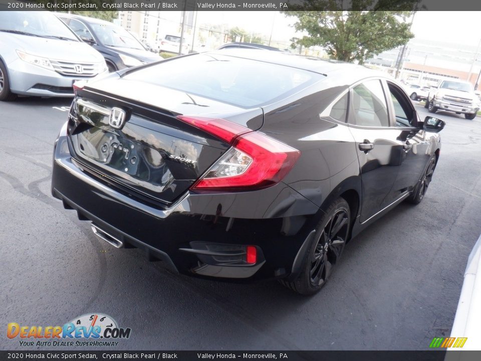 2020 Honda Civic Sport Sedan Crystal Black Pearl / Black Photo #4