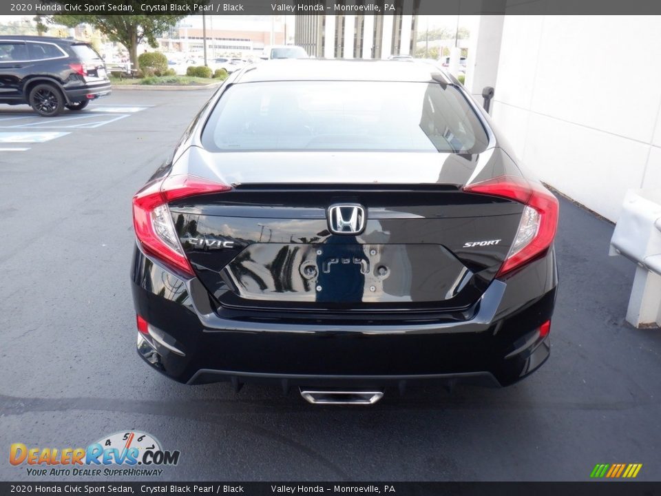 2020 Honda Civic Sport Sedan Crystal Black Pearl / Black Photo #5