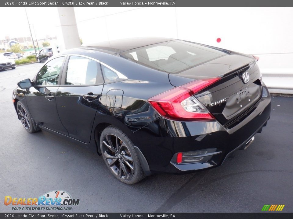 2020 Honda Civic Sport Sedan Crystal Black Pearl / Black Photo #7