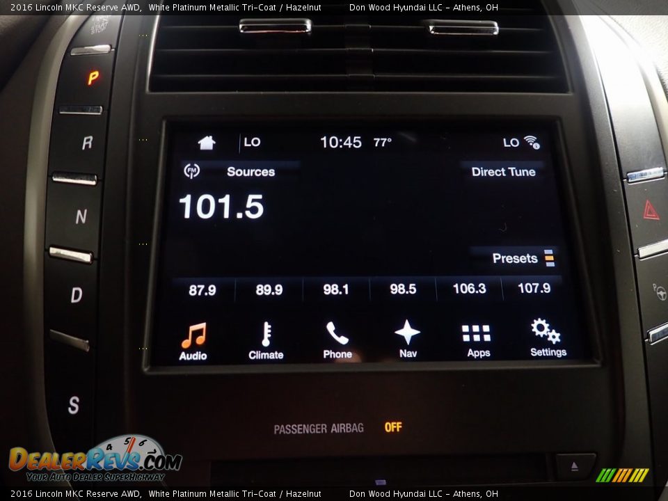 2016 Lincoln MKC Reserve AWD White Platinum Metallic Tri-Coat / Hazelnut Photo #24