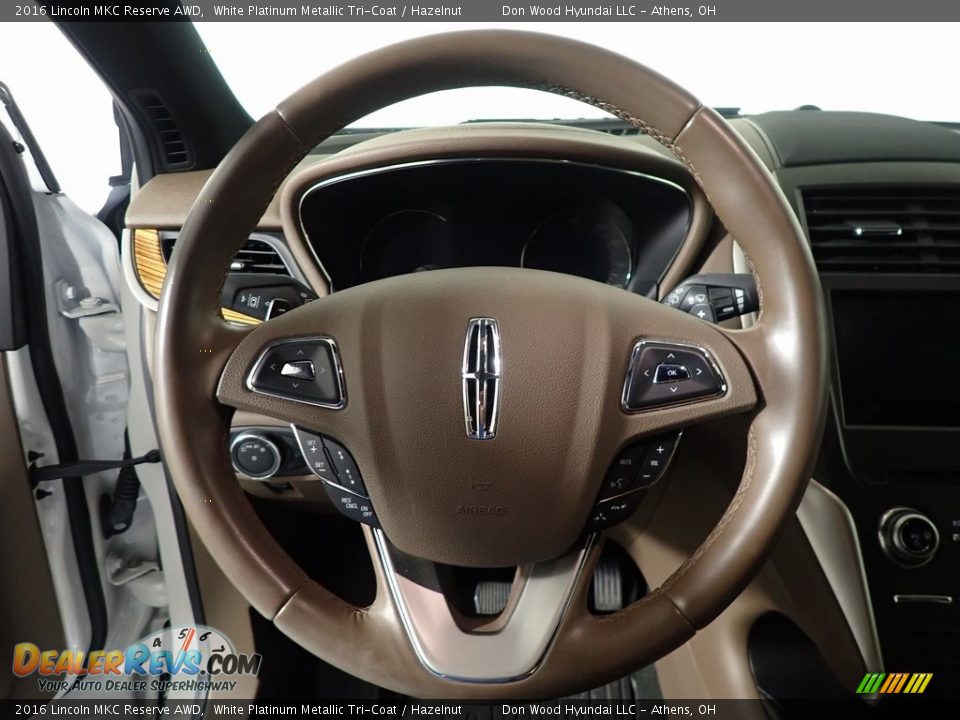2016 Lincoln MKC Reserve AWD White Platinum Metallic Tri-Coat / Hazelnut Photo #25
