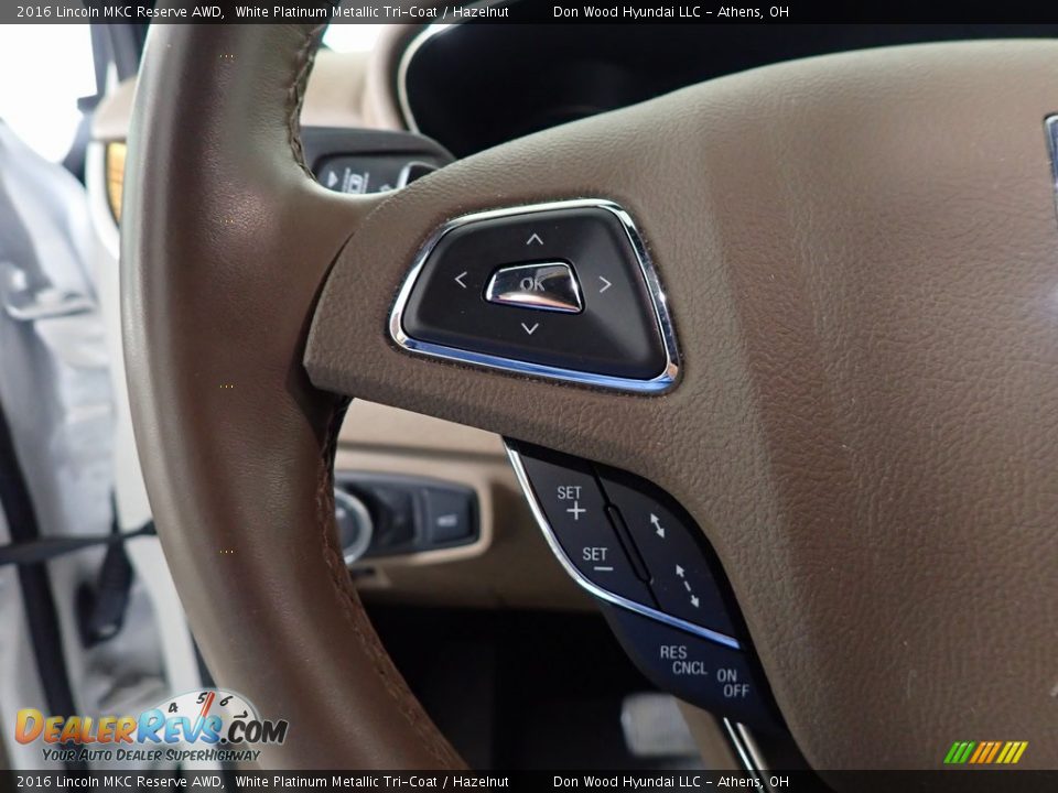 2016 Lincoln MKC Reserve AWD White Platinum Metallic Tri-Coat / Hazelnut Photo #27