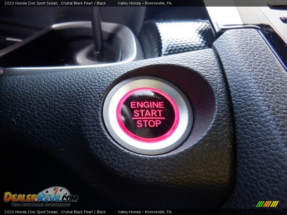 2020 Honda Civic Sport Sedan Crystal Black Pearl / Black Photo #15