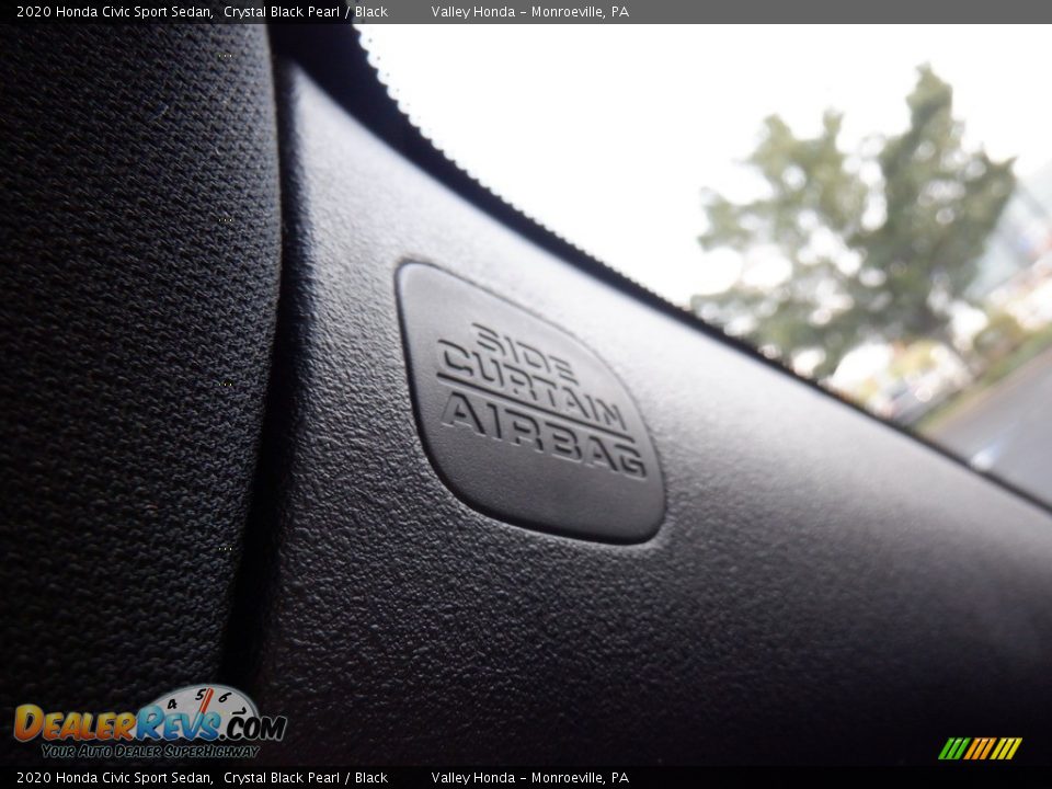 2020 Honda Civic Sport Sedan Crystal Black Pearl / Black Photo #19