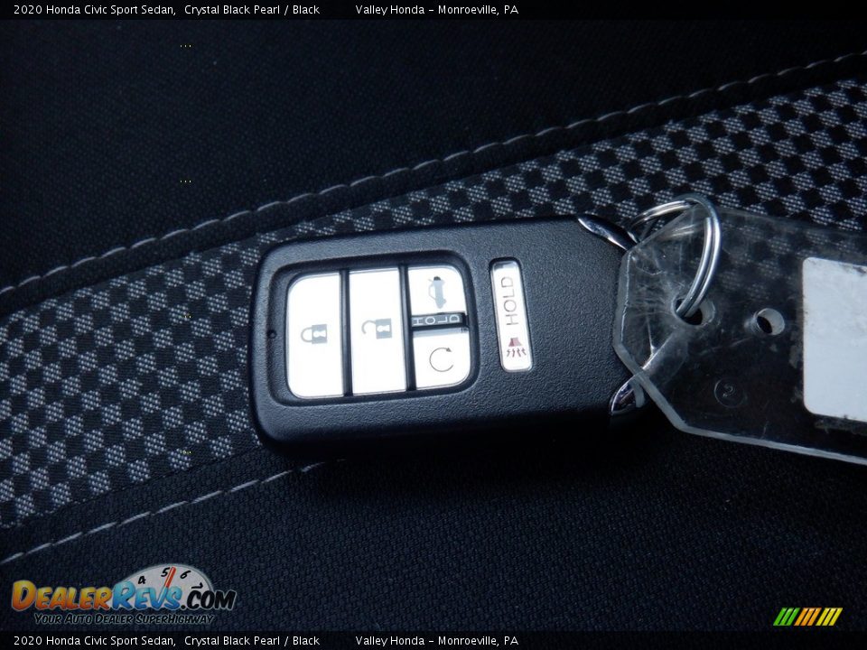 2020 Honda Civic Sport Sedan Crystal Black Pearl / Black Photo #27