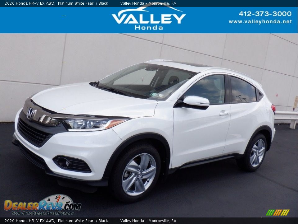 2020 Honda HR-V EX AWD Platinum White Pearl / Black Photo #1