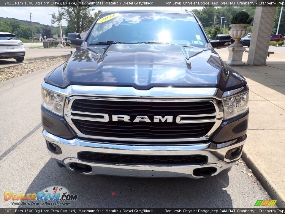 2021 Ram 1500 Big Horn Crew Cab 4x4 Maximum Steel Metallic / Diesel Gray/Black Photo #3