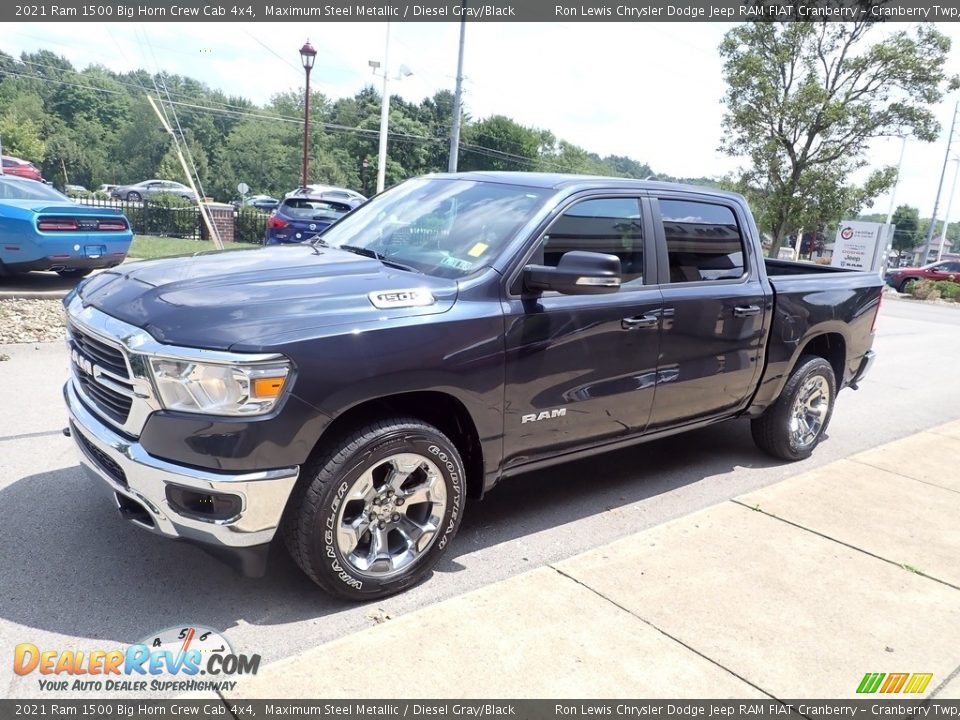 2021 Ram 1500 Big Horn Crew Cab 4x4 Maximum Steel Metallic / Diesel Gray/Black Photo #4