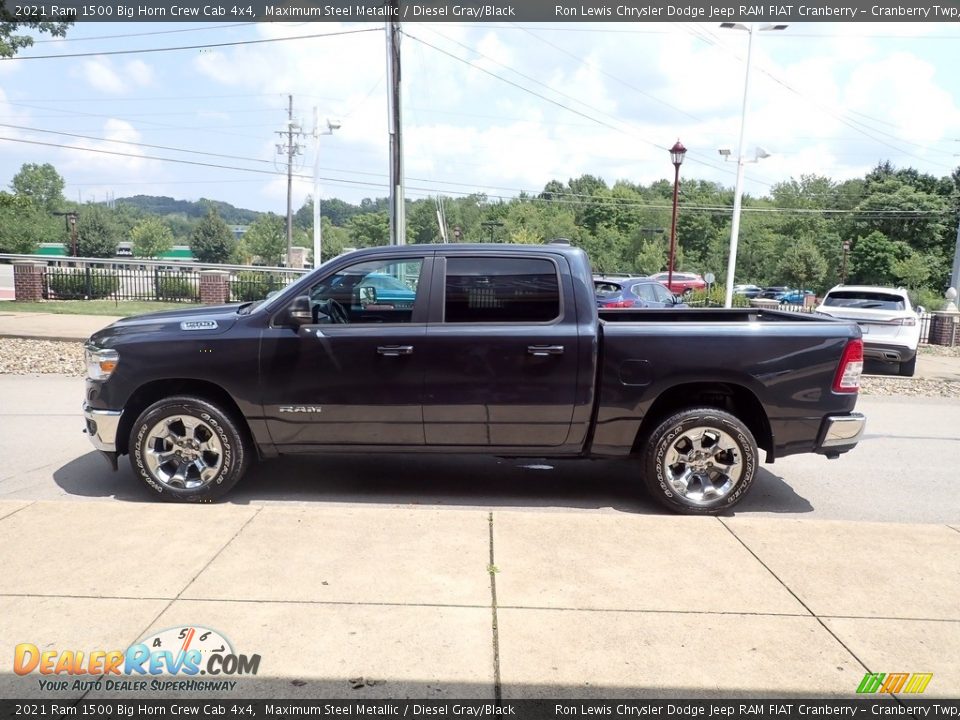 2021 Ram 1500 Big Horn Crew Cab 4x4 Maximum Steel Metallic / Diesel Gray/Black Photo #5