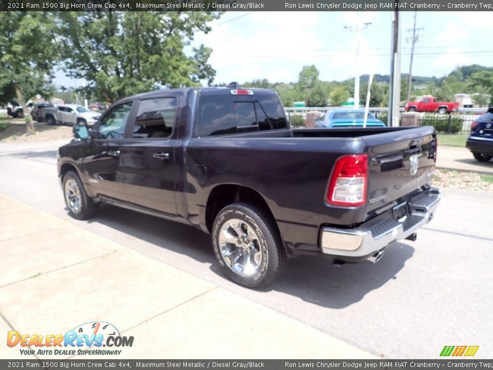 2021 Ram 1500 Big Horn Crew Cab 4x4 Maximum Steel Metallic / Diesel Gray/Black Photo #6