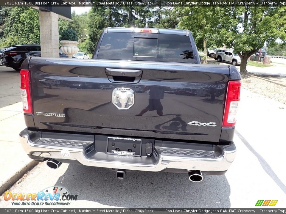2021 Ram 1500 Big Horn Crew Cab 4x4 Maximum Steel Metallic / Diesel Gray/Black Photo #7