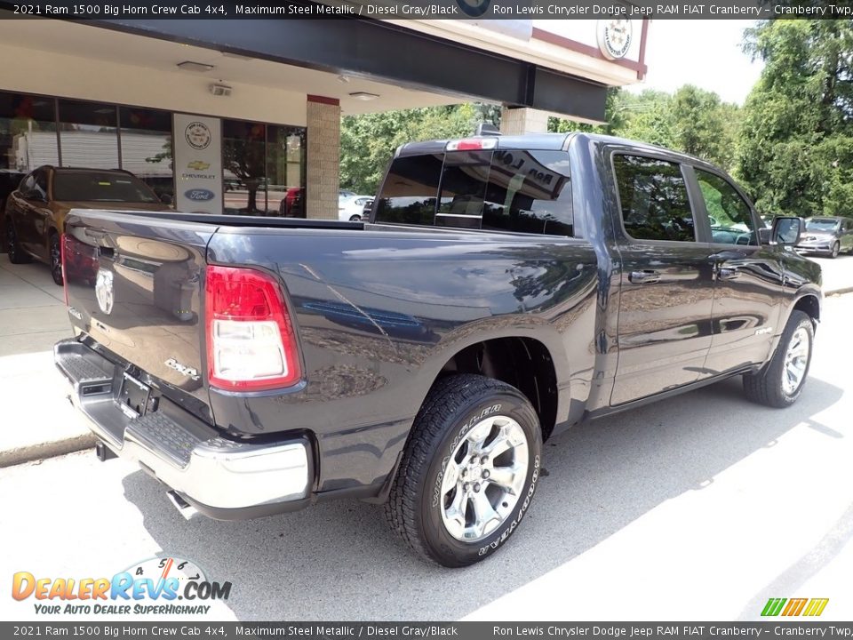 2021 Ram 1500 Big Horn Crew Cab 4x4 Maximum Steel Metallic / Diesel Gray/Black Photo #8