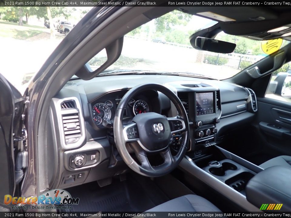 2021 Ram 1500 Big Horn Crew Cab 4x4 Maximum Steel Metallic / Diesel Gray/Black Photo #12