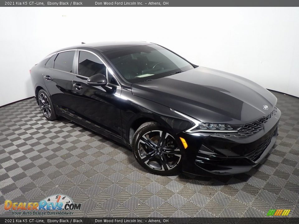 2021 Kia K5 GT-Line Ebony Black / Black Photo #3