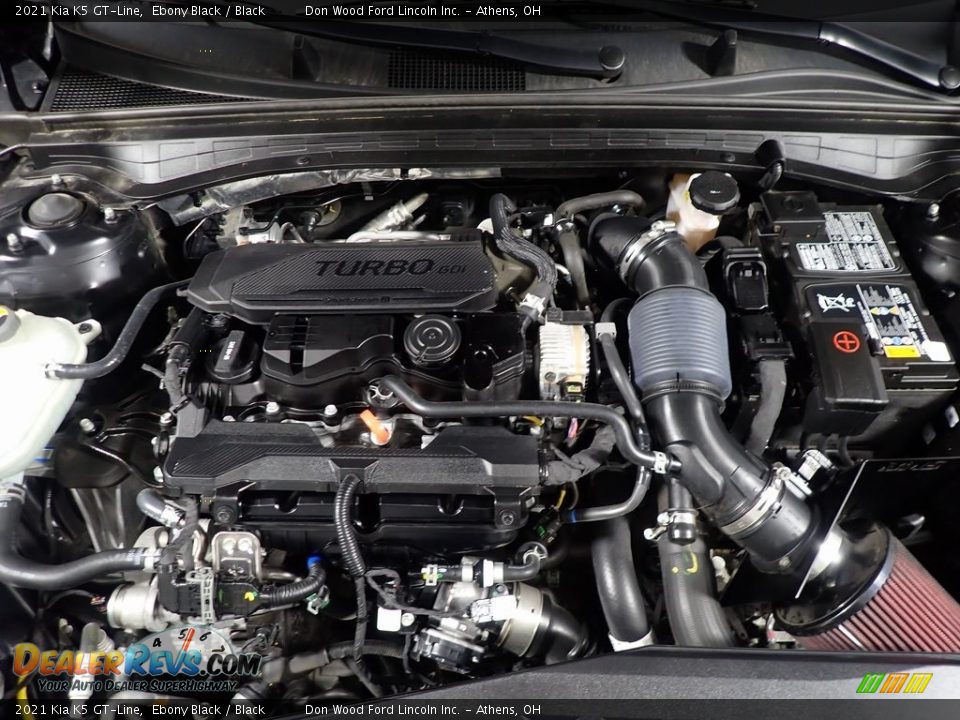 2021 Kia K5 GT-Line Ebony Black / Black Photo #6