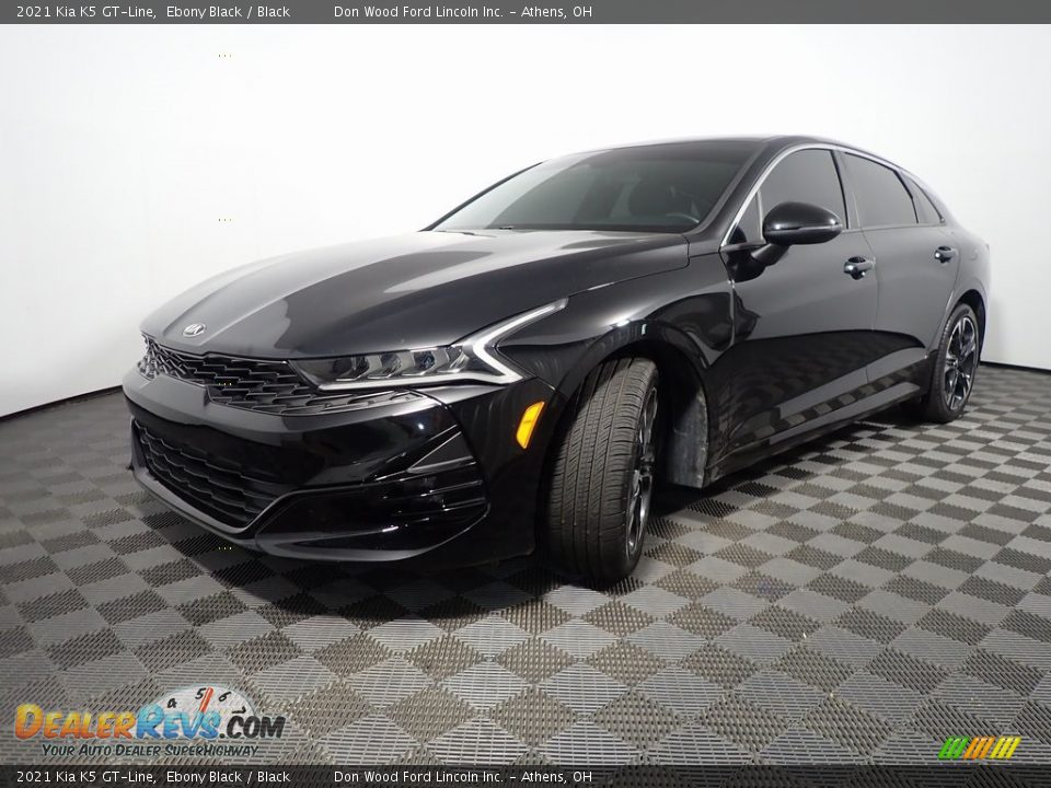 2021 Kia K5 GT-Line Ebony Black / Black Photo #7