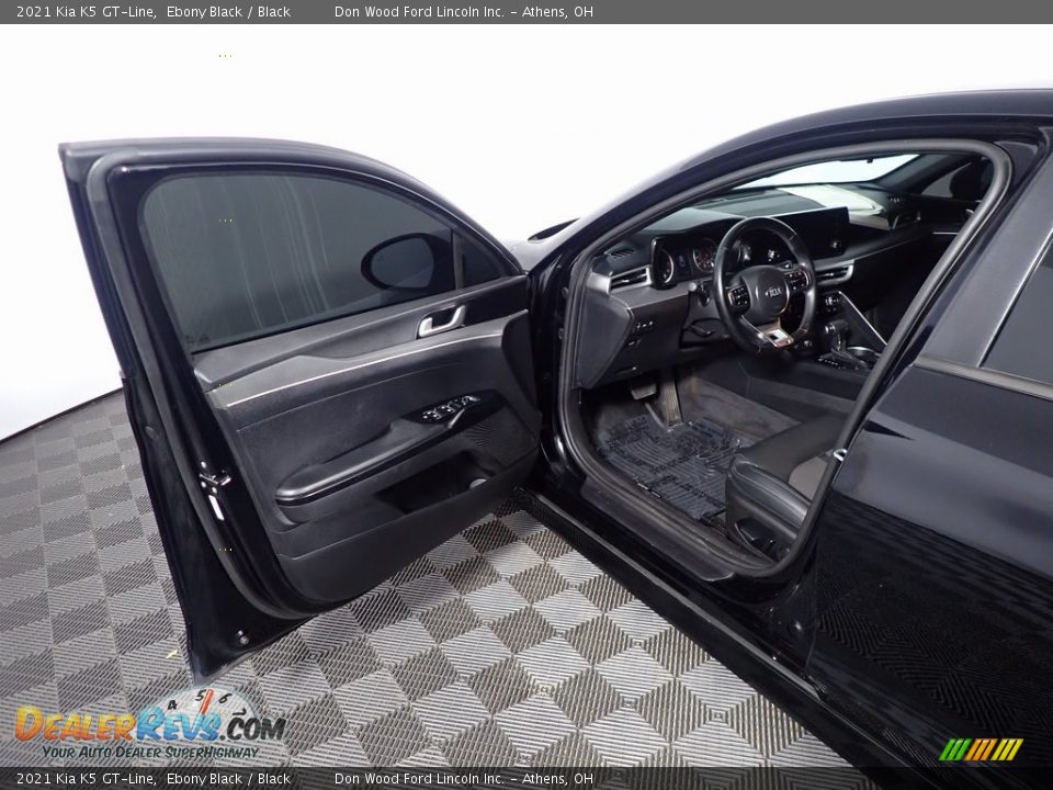 2021 Kia K5 GT-Line Ebony Black / Black Photo #16