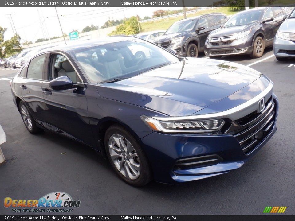 2019 Honda Accord LX Sedan Obsidian Blue Pearl / Gray Photo #5