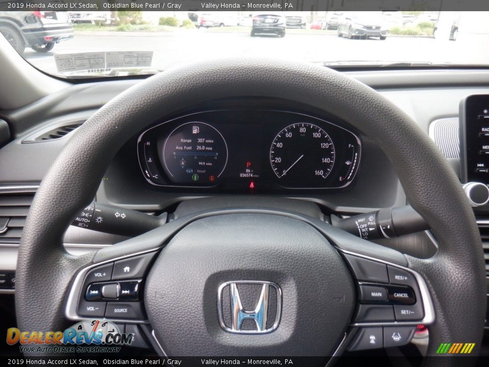 2019 Honda Accord LX Sedan Obsidian Blue Pearl / Gray Photo #21