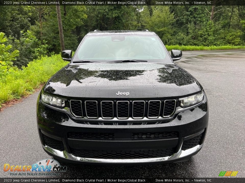 2023 Jeep Grand Cherokee L Limited Diamond Black Crystal Pearl / Wicker Beige/Global Black Photo #3