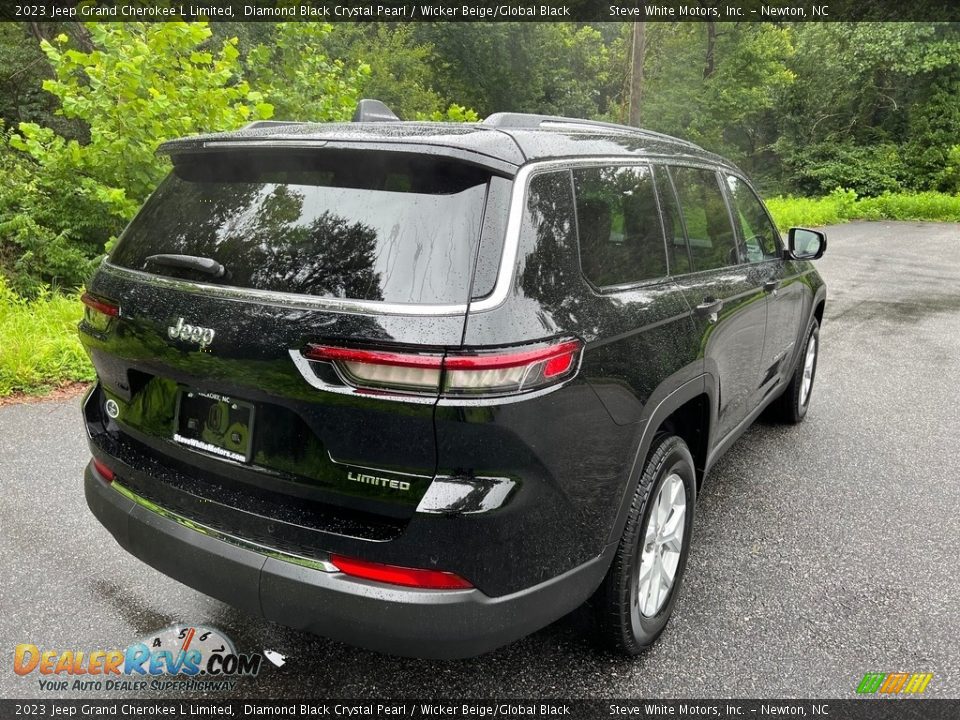 2023 Jeep Grand Cherokee L Limited Diamond Black Crystal Pearl / Wicker Beige/Global Black Photo #6