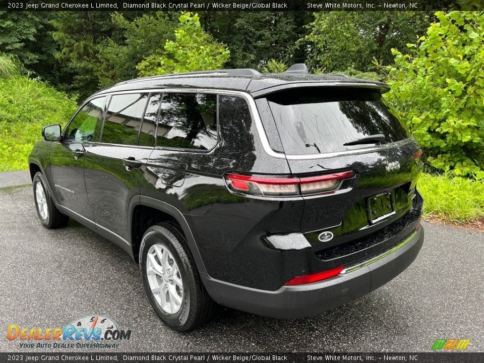 2023 Jeep Grand Cherokee L Limited Diamond Black Crystal Pearl / Wicker Beige/Global Black Photo #8