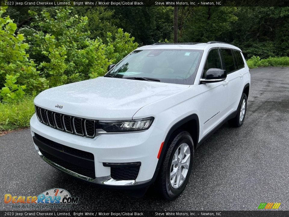 2023 Jeep Grand Cherokee L Limited Bright White / Wicker Beige/Global Black Photo #2