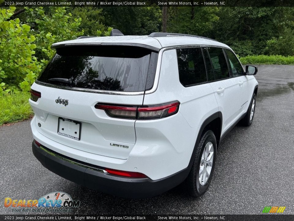 2023 Jeep Grand Cherokee L Limited Bright White / Wicker Beige/Global Black Photo #6