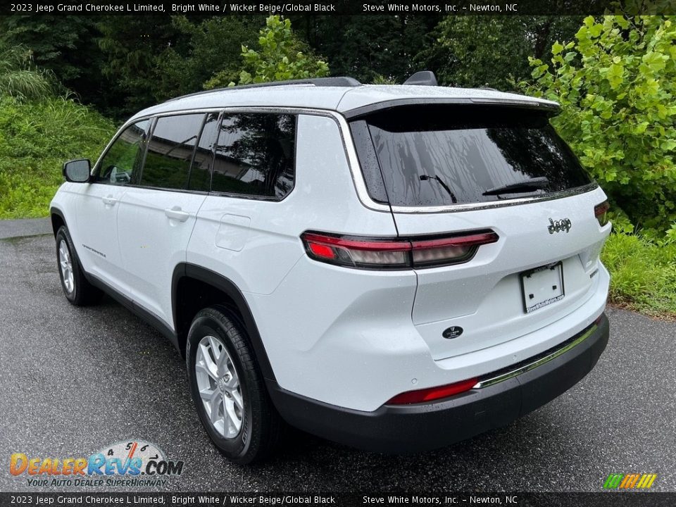 2023 Jeep Grand Cherokee L Limited Bright White / Wicker Beige/Global Black Photo #8