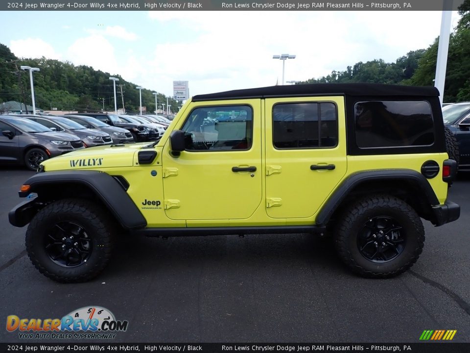 2024 Jeep Wrangler 4-Door Willys 4xe Hybrid High Velocity / Black Photo #2