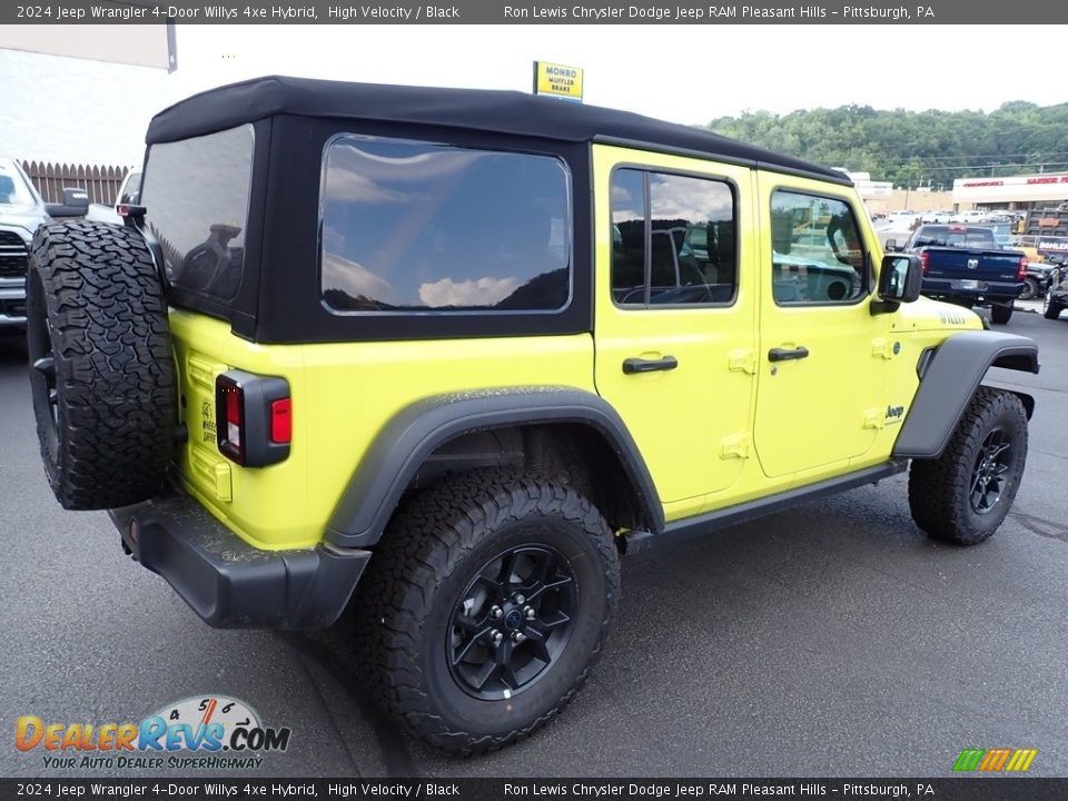 2024 Jeep Wrangler 4-Door Willys 4xe Hybrid High Velocity / Black Photo #6