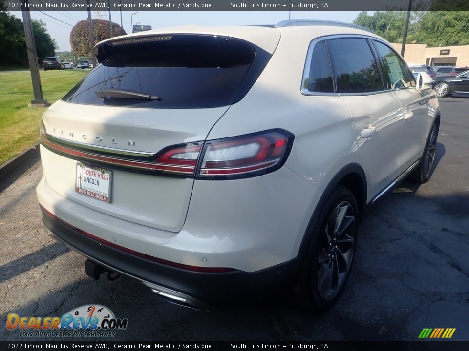 2022 Lincoln Nautilus Reserve AWD Ceramic Pearl Metallic / Sandstone Photo #4