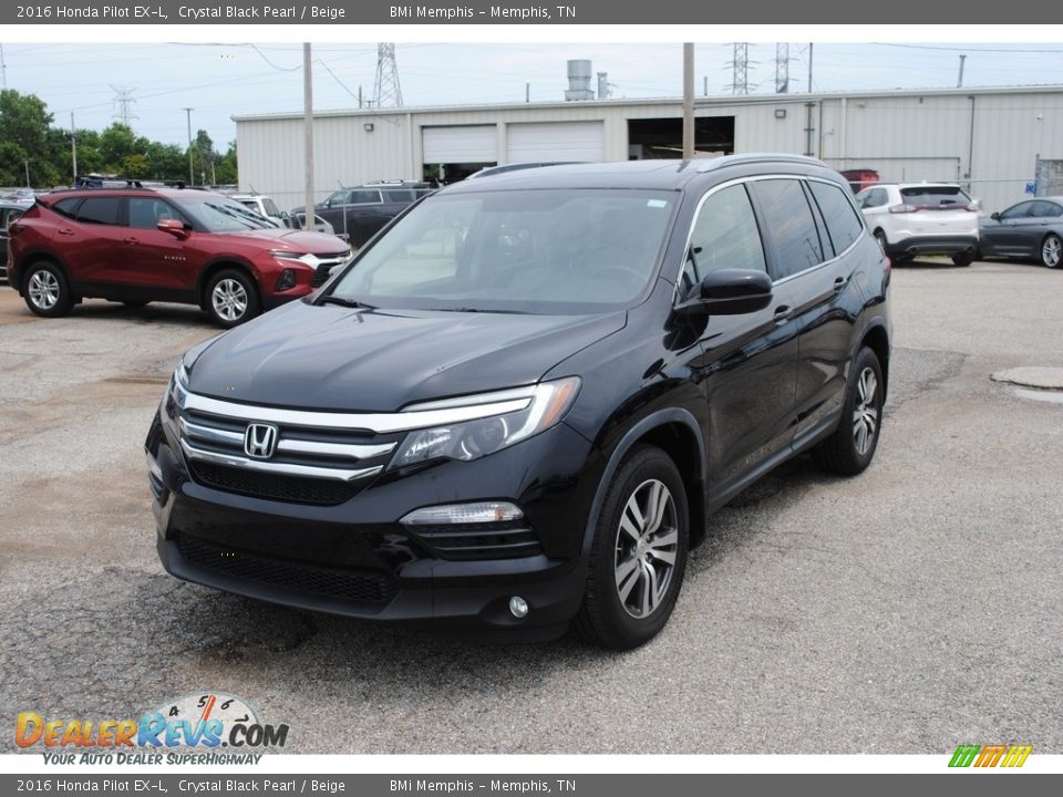 2016 Honda Pilot EX-L Crystal Black Pearl / Beige Photo #1