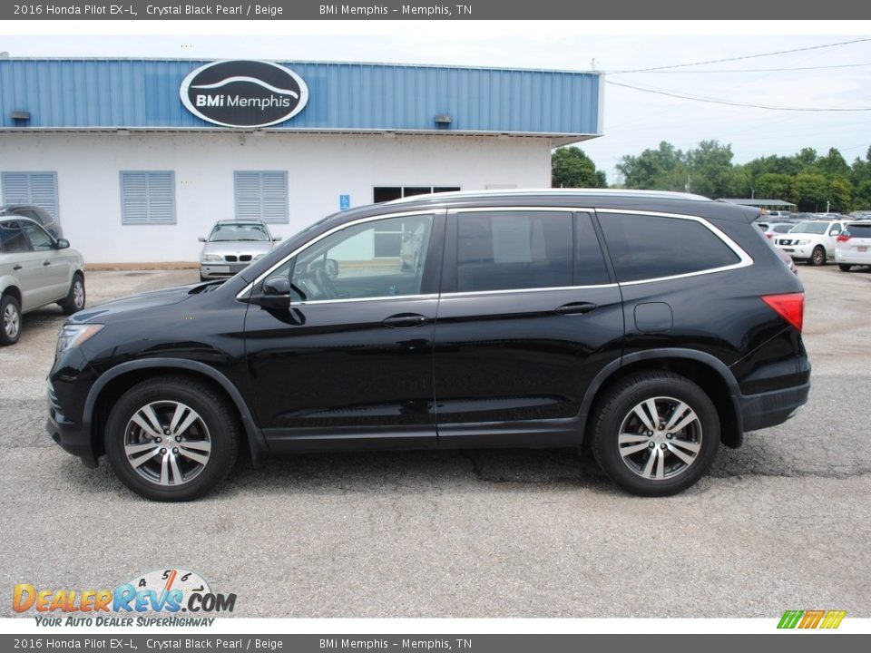 2016 Honda Pilot EX-L Crystal Black Pearl / Beige Photo #2