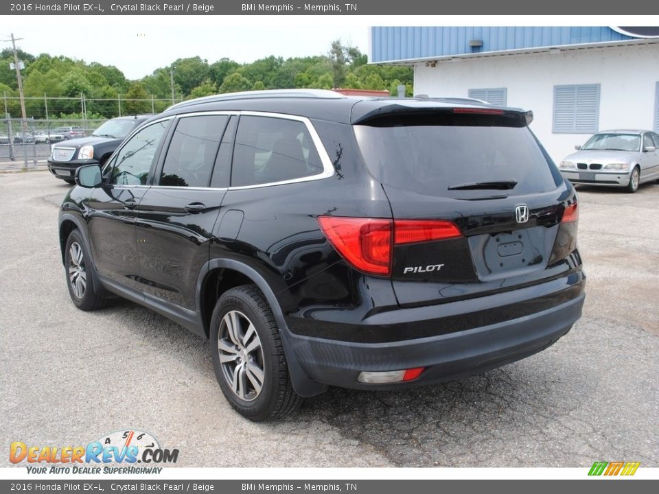 2016 Honda Pilot EX-L Crystal Black Pearl / Beige Photo #3