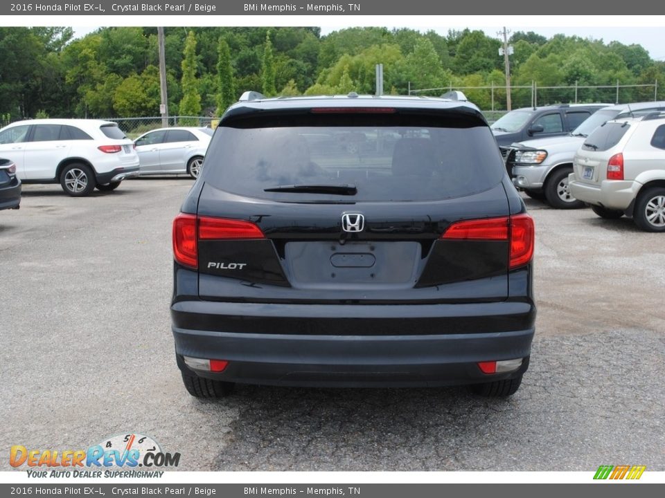 2016 Honda Pilot EX-L Crystal Black Pearl / Beige Photo #4