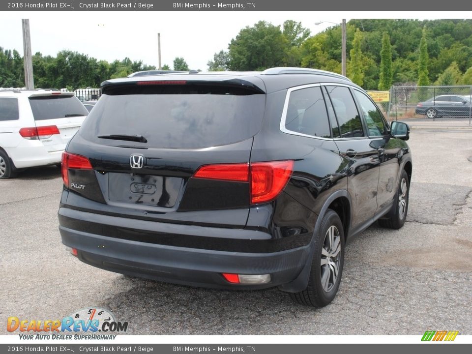 2016 Honda Pilot EX-L Crystal Black Pearl / Beige Photo #5