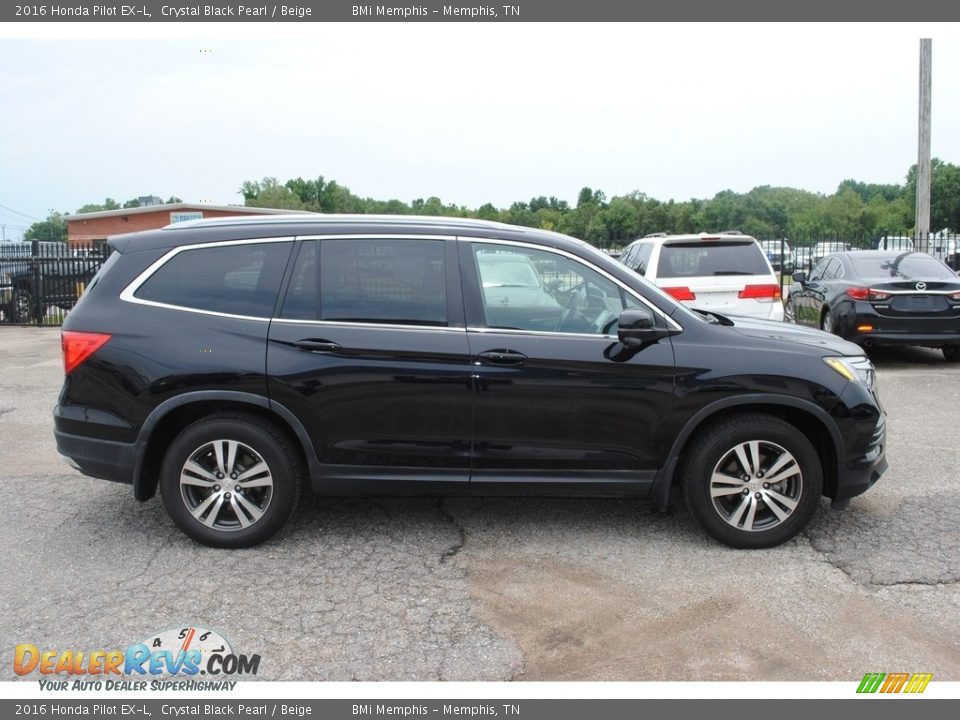 2016 Honda Pilot EX-L Crystal Black Pearl / Beige Photo #6