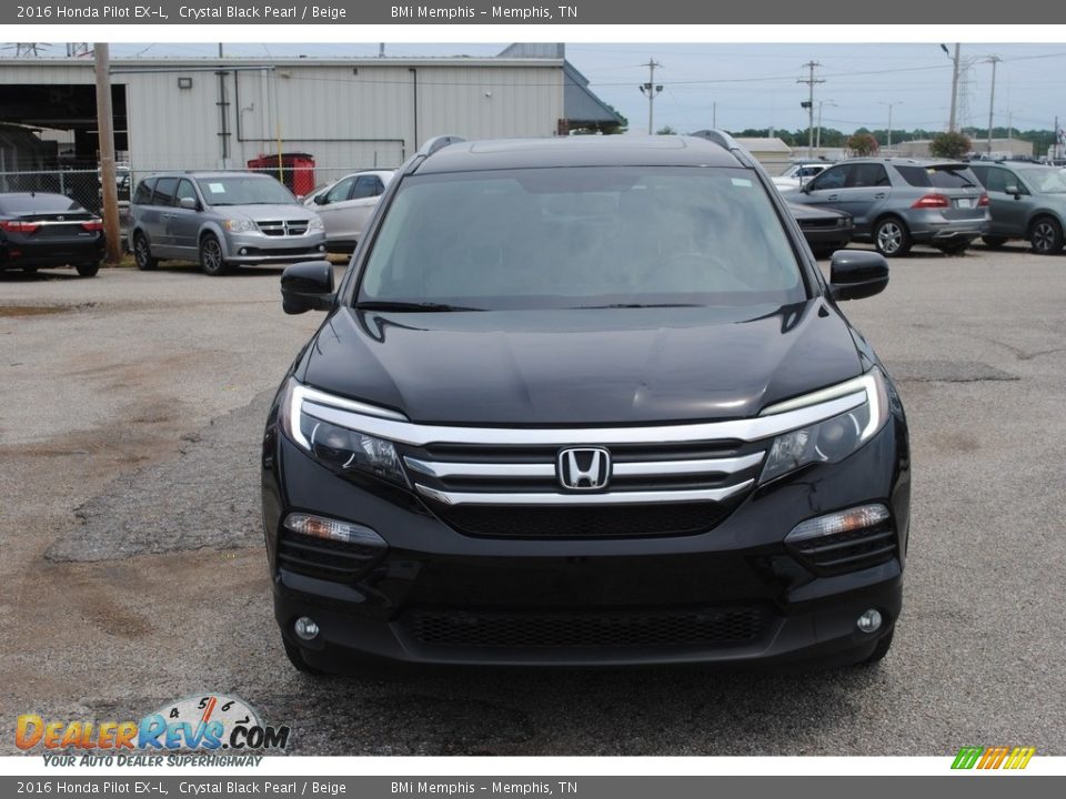 2016 Honda Pilot EX-L Crystal Black Pearl / Beige Photo #8