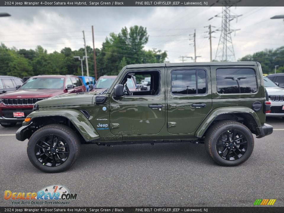 2024 Jeep Wrangler 4-Door Sahara 4xe Hybrid Sarge Green / Black Photo #3