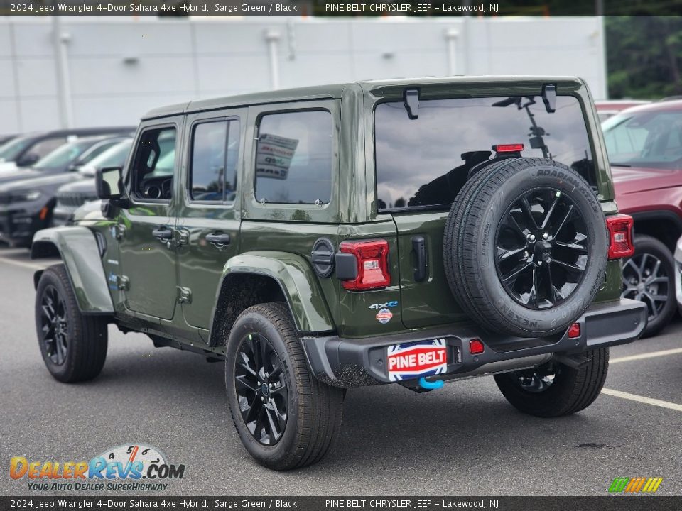 2024 Jeep Wrangler 4-Door Sahara 4xe Hybrid Sarge Green / Black Photo #4