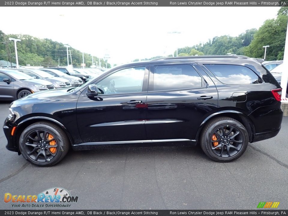 DB Black 2023 Dodge Durango R/T Hemi Orange AWD Photo #2