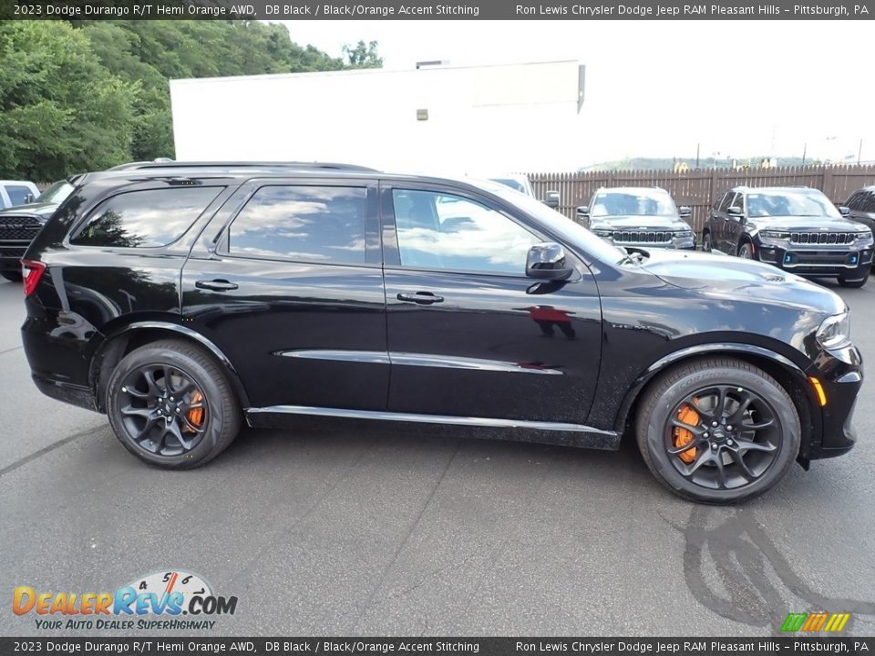 2023 Dodge Durango R/T Hemi Orange AWD DB Black / Black/Orange Accent Stitching Photo #7