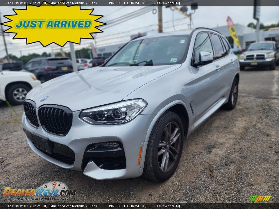 2021 BMW X3 xDrive30i Glacier Silver Metallic / Black Photo #1