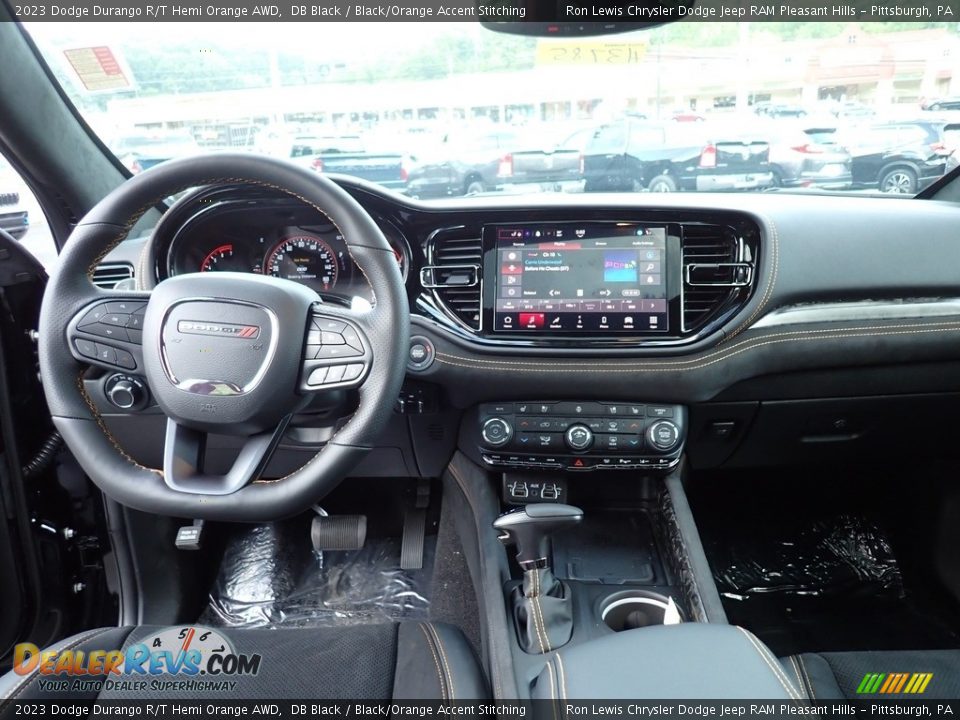 Dashboard of 2023 Dodge Durango R/T Hemi Orange AWD Photo #13