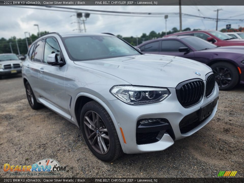 2021 BMW X3 xDrive30i Glacier Silver Metallic / Black Photo #2