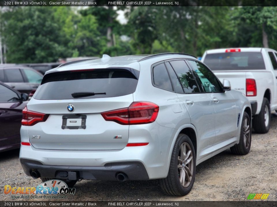 2021 BMW X3 xDrive30i Glacier Silver Metallic / Black Photo #3