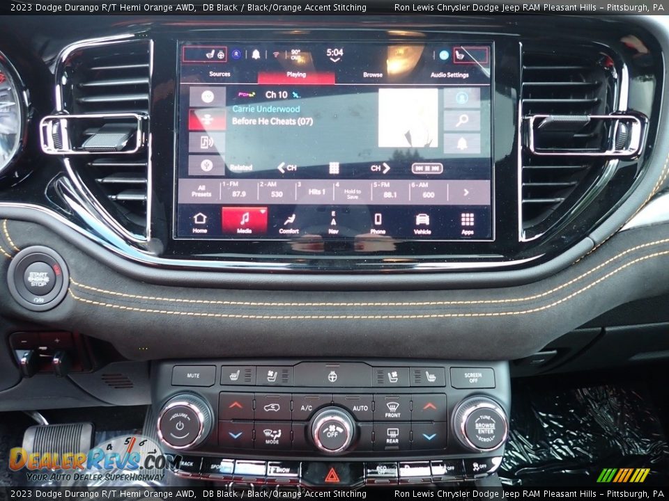 Controls of 2023 Dodge Durango R/T Hemi Orange AWD Photo #20