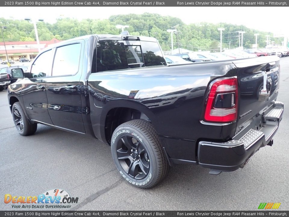 2023 Ram 1500 Big Horn Night Edition Crew Cab 4x4 Diamond Black Crystal Pearl / Black Photo #3